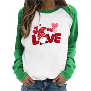 women’s valentines day shirt happy new year shirts stocking stuffers for teens womens gifts for christmas green