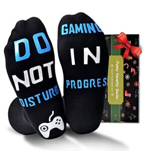 christmas stocking stuffers gaming socks – funny gaming gifts for teen boys men birthday gifts for women him gamer socks
