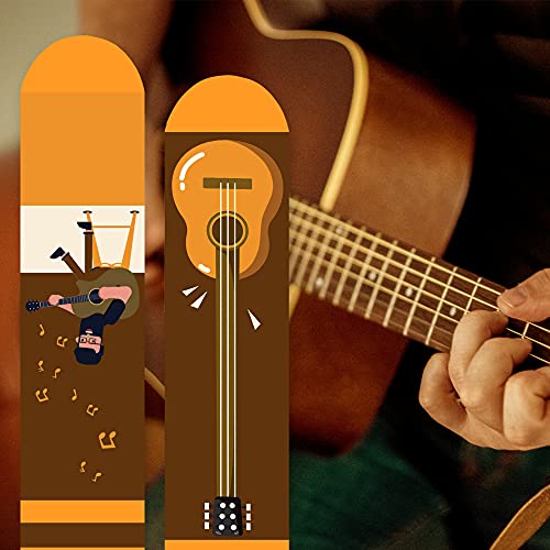 Funny Guitar Socks Men Teen Boys - Music Fun Novelty Crazy Funky Silly Crew Cool Socks 9-11 Musical Musician Guitar Teacher Valentines Day Gifts for Music Lovers Christmas Stocking Stuffers