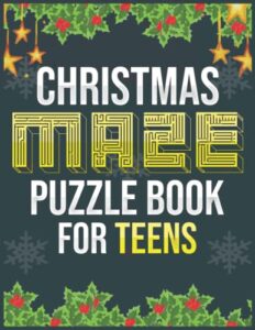 stocking stuffers for teens: christmas maze puzzle book for boys and girls