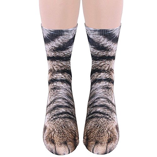 YIIHUD Funny Crazy Animal Paws Socks Novelty 3D Animal Socks Gag Christmas Gifts stocking stuffers for adults Men Women Teen