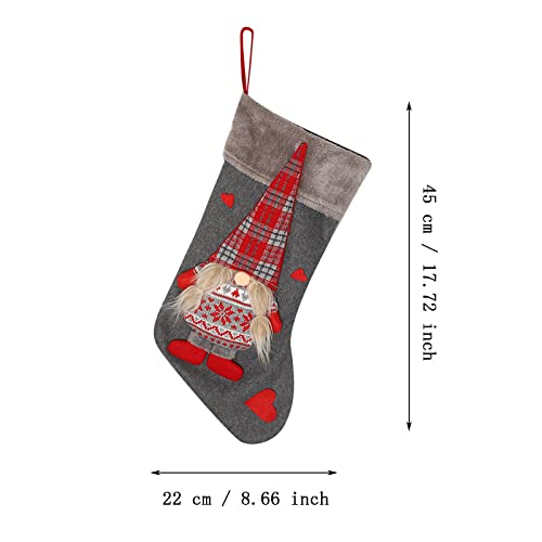 Stocking Stuffers for Adults Teens Christmas Stockings Christmas Decorations Santa Gifts Socks Candy Stockings Gift Bags Scene Hanging Ornaments (C, One Size)