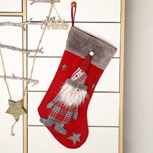 Stocking Stuffers for Adults Teens Christmas Stockings Christmas Decorations Santa Gifts Socks Candy Stockings Gift Bags Scene Hanging Ornaments (C, One Size)