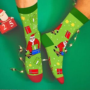 Funny Christmas Socks for Men Women Teens Boys - Jolly Af Secret Santa Gifts Christmas Novelty Fun Crew Funky Cute Crazy Silly Socks Funny Xmas Stocking Stuffers