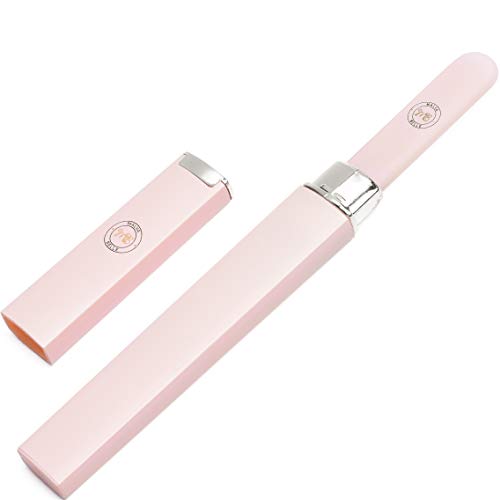 Best Crystal Glass Nail File for Women, Protective Travel Case, Professional Salon Fingernail Files for Pretty Manicure, Great for Natural, Gel and Acrylic Fake Nails, Better Emery Boards, Pink 2mm