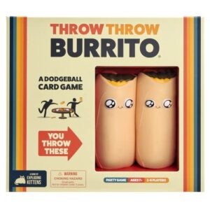 throw throw burrito by exploding kittens – a dodgeball card game – family-friendly party games – for adults, teens & kids – 2-6 players