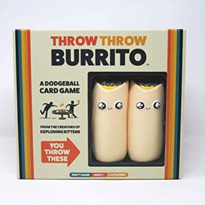 Throw Throw Burrito by Exploding Kittens - A Dodgeball Card Game - Family-Friendly Party Games - for Adults, Teens & Kids - 2-6 Players