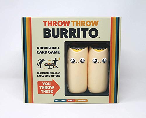 Throw Throw Burrito by Exploding Kittens - A Dodgeball Card Game - Family-Friendly Party Games - for Adults, Teens & Kids - 2-6 Players