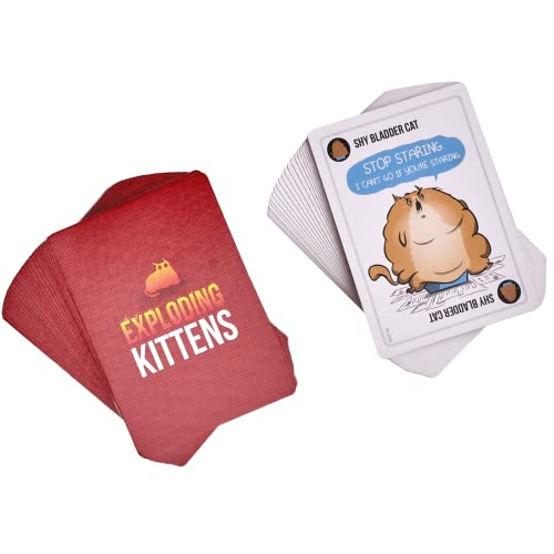 Exploding Kittens Card Game - Original Edition, Fun Family Games for Adults Teens & Kids - Fun Russian Roulette Card Games - 15 Min, Ages 7+, 2-5 Players