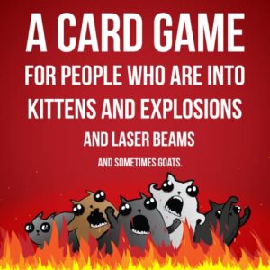 Exploding Kittens Card Game - Original Edition, Fun Family Games for Adults Teens & Kids - Fun Russian Roulette Card Games - 15 Min, Ages 7+, 2-5 Players