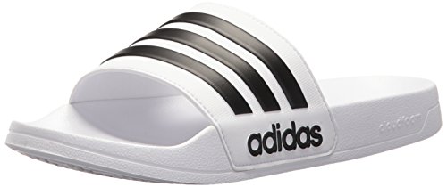 adidas Men's Adilette Shower Slides White/Core Black/White 13