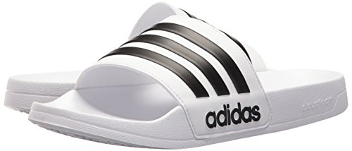 adidas Men's Adilette Shower Slides White/Core Black/White 13