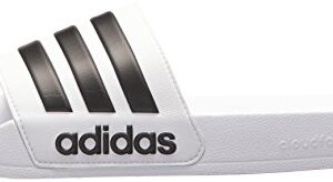 adidas Men's Adilette Shower Slides White/Core Black/White 13