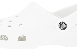 Crocs Unisex-Adult Classic Clogs (Best Sellers), White, 11 Men/13 Women