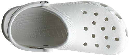 Crocs Unisex-Adult Classic Clogs (Best Sellers), White, 11 Men/13 Women