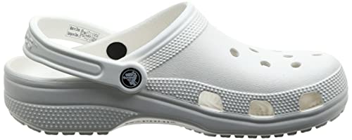 Crocs Unisex-Adult Classic Clogs (Best Sellers), White, 11 Men/13 Women