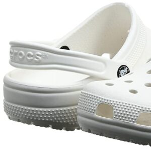 Crocs Unisex-Adult Classic Clogs (Best Sellers), White, 11 Men/13 Women