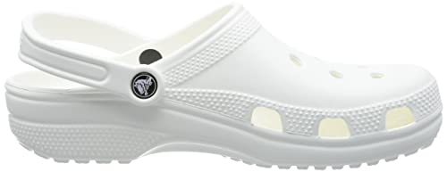 Crocs Unisex-Adult Classic Clogs (Best Sellers), White, 11 Men/13 Women