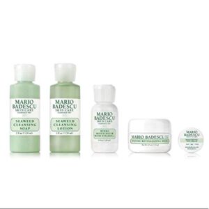 Mario Badescu Combo/Dry Regimen 5 Piece Kit, Skincare Gift Set Includes Seaweed Cleansing Soap, Seaweed Cleansing Lotion, Hydro Moisturizer, Enzyme Revitalizing Mask, and Hyaluronic Eye Cream