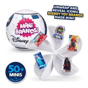 5 Surprise Disney Mini Brands Collectible Toys by ZURU - Great Stocking Stuffers - Disney Store Edition, 2 Capsules of 5 Mystery Toys for Kids, Teens, and Adults (Amazon Exclusive)