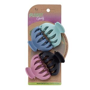 planet goody spider claw hair clip, 4-count – assorted bright colors – medium to long hair – long-lasting & will not slip – pain-free hair accessories for women, men, boys & girls – all hair types