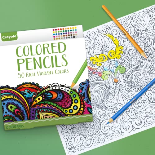 Crayola Colored Pencils For Adults (50 Count), Deluxe Art Pencil Set, Easter Gifts [Amazon Exclusive]