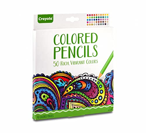 Crayola Colored Pencils For Adults (50 Count), Deluxe Art Pencil Set, Easter Gifts [Amazon Exclusive]