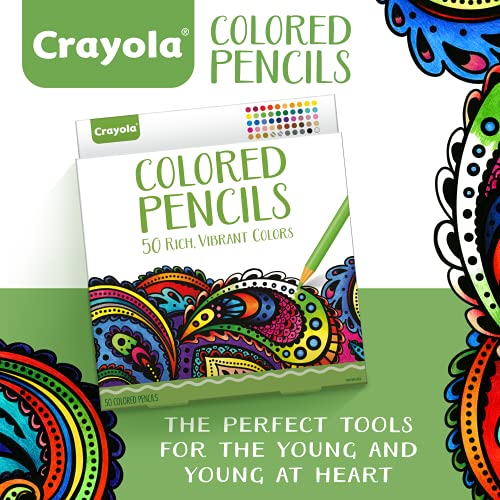 Crayola Colored Pencils For Adults (50 Count), Deluxe Art Pencil Set, Easter Gifts [Amazon Exclusive]