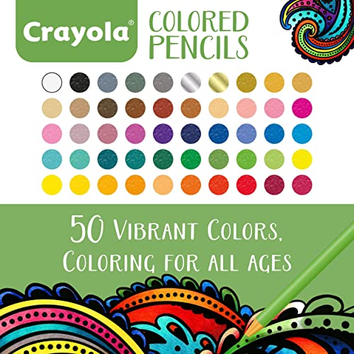 Crayola Colored Pencils For Adults (50 Count), Deluxe Art Pencil Set, Easter Gifts [Amazon Exclusive]