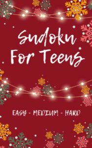 stocking stuffers for teens: sudoku: easy medium hard: christmas activity book for teens