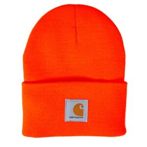 Carhartt Men's Knit Cuffed Beanie, Bright Orange, One Size