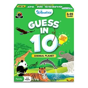skillmatics card game – guess in 10 animal planet, gifts for 6 year olds and up, quick game of smart questions, fun family game