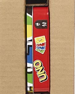 UNO Card Game, Gift for Kids and Adults, Family Game for Camping and Travel in Storage Tin Box [Amazon Exclusive]