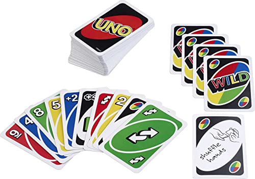 UNO Card Game, Gift for Kids and Adults, Family Game for Camping and Travel in Storage Tin Box [Amazon Exclusive]