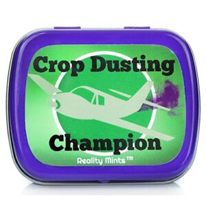 crop dusting champion mints – gifts for friends weird stocking stuffers for teens novelty gifts peppermint mints – funny dad gifts white elephant ideas secret santa father’s day