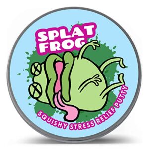 splat frog putty prank gift – funny stress toy for boys and girls – chameleon green therapy dough stocking stuffers, easter basket fillers