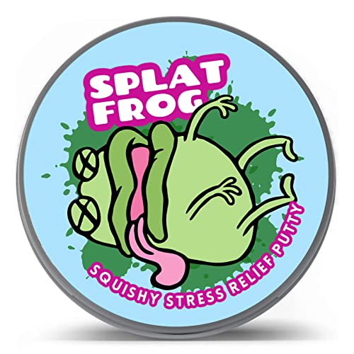 Splat Frog Putty Prank Gift - Funny Stress Toy for Boys and Girls - Chameleon Green Therapy Dough Stocking Stuffers, Easter Basket Fillers