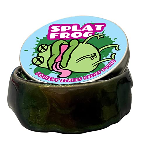 Splat Frog Putty Prank Gift - Funny Stress Toy for Boys and Girls - Chameleon Green Therapy Dough Stocking Stuffers, Easter Basket Fillers