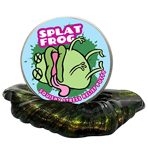 Splat Frog Putty Prank Gift - Funny Stress Toy for Boys and Girls - Chameleon Green Therapy Dough Stocking Stuffers, Easter Basket Fillers