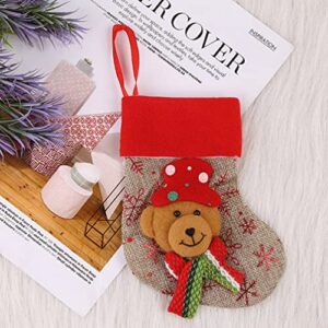 Amosfun Old Men Gifts 12pcs Christmas Stockings Cloth Bag Christmas Hanging Socks Christmas Tree Decorations for Party Kids Teens Stocking Stuffer