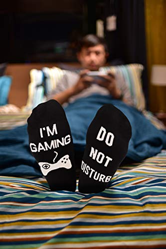 ITACH Do Not Disturb Im Gaming Socks for Men Teen Boys - Gamer Socks for Sons Husbands Dad | Stocking Stuffers for Teen Boys