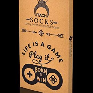 ITACH Do Not Disturb Im Gaming Socks for Men Teen Boys - Gamer Socks for Sons Husbands Dad | Stocking Stuffers for Teen Boys