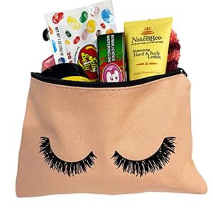 twisted anchor trading company 7 pc valentine gifts for teens, women, valentine gifts for girls, includes bath & body products, fuzzy socks, gum and is tucked inside a cute cosmetic case