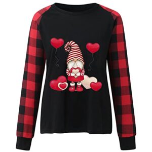 Women's Valentines Day Shirt New Years Eve Outfits Women Stocking Stuffers for Teens 2023 Black