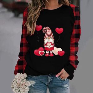 Women's Valentines Day Shirt New Years Eve Outfits Women Stocking Stuffers for Teens 2023 Black