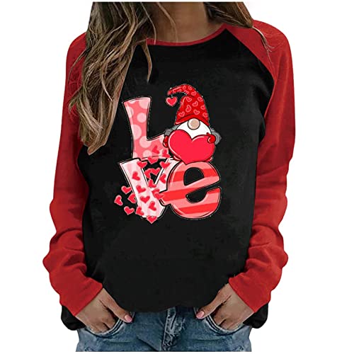 Women Valentines Day Shirt Happy New Year Decorations 2023 Stocking Stuffers for Teens Cats Gifts for Cat Lovers Red
