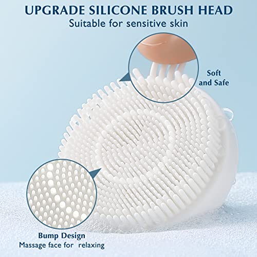 Facial Cleansing Brush Face Scrubber: COSLUS 7in1 JBK-D Electric Exfoliating Spin Cleanser Device Waterproof Deep Cleaning Exfoliation Rotating Spa Machine - Electronic Acne Skin Wash Spinning System