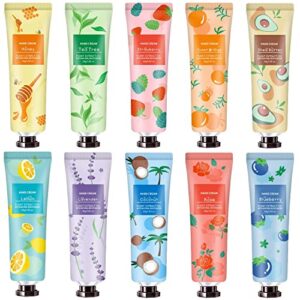 10 pack hand cream for dry cracked hands,mothers day gifts for her natural plant fragrance mini hand lotion moisturizing hand care cream travel size hand lotion for dry hands gift set for mom,grandma