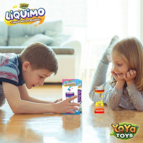 Yoya Toys Liquimo - Liquid Motion Bubbler for Kids and Adults (3-Pack) - Hourglass Liquid Bubbler - Timer for Sensory Play, Fidget Toy - Stress Management - Cool Desk Décor