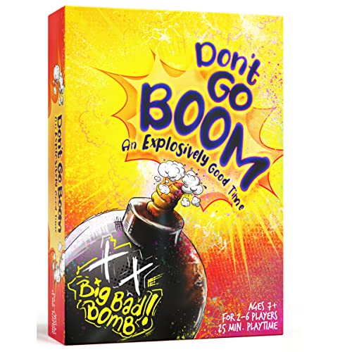 Don’t Go Boom Card Game - Family Card Games - Kids Gifts - Kid Stocking Stuffer Ideas - Card Games for Kids - Games for Family Game Night - Fun Childrens Games - (2 - 6 Players) Ages 7+